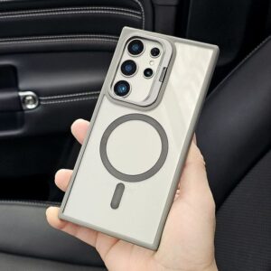 Luxury Premium Magsafe Camera Stand Matte Phone Case For Samaung Galaxy S24 Ultra
