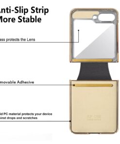 Alternative view of Samsung Galaxy Z Flip 5 & 6 Series Ring Holder Buckle PU Leather Hinge Case