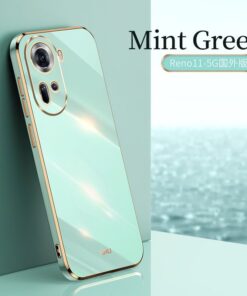Oppo Reno 11 5G Gold Plated Drop Proof Soft Slim TPU Silicone Protective Case