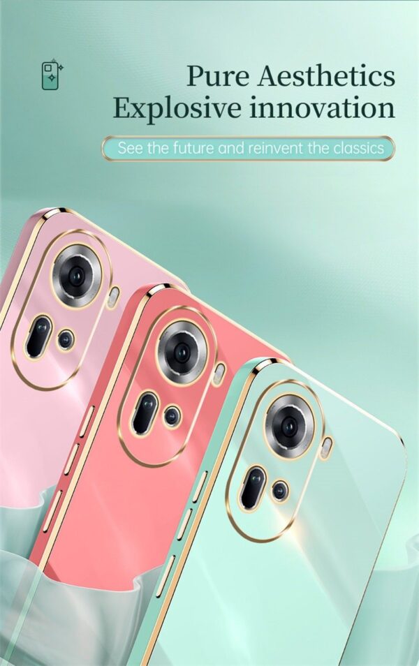 Oppo Reno 11 5G Gold Plated Drop Proof Soft Slim TPU Silicone Protective Case - Image 28
