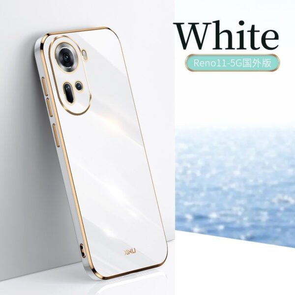 Oppo Reno 11 5G Gold Plated Drop Proof Soft Slim TPU Silicone Protective Case - Image 34