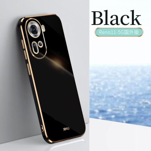 Oppo Reno 11 5G Gold Plated Drop Proof Soft Slim TPU Silicone Protective Case - Image 31