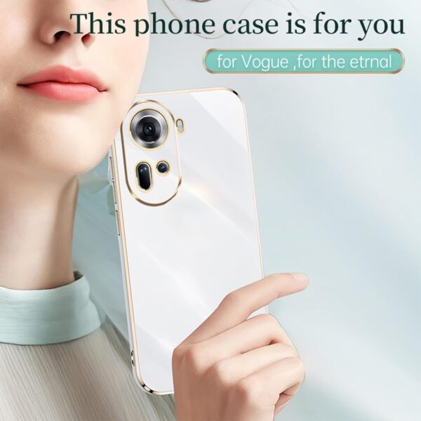 Oppo Reno 11 5G Gold Plated Drop Proof Soft Slim TPU Silicone Protective Case - Image 20