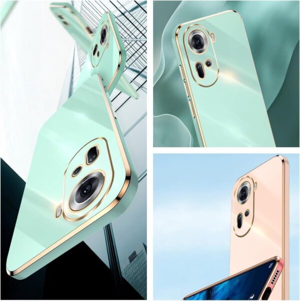 Oppo Reno 11 5G Gold Plated Drop Proof Soft Slim TPU Silicone Protective Case - Image 8