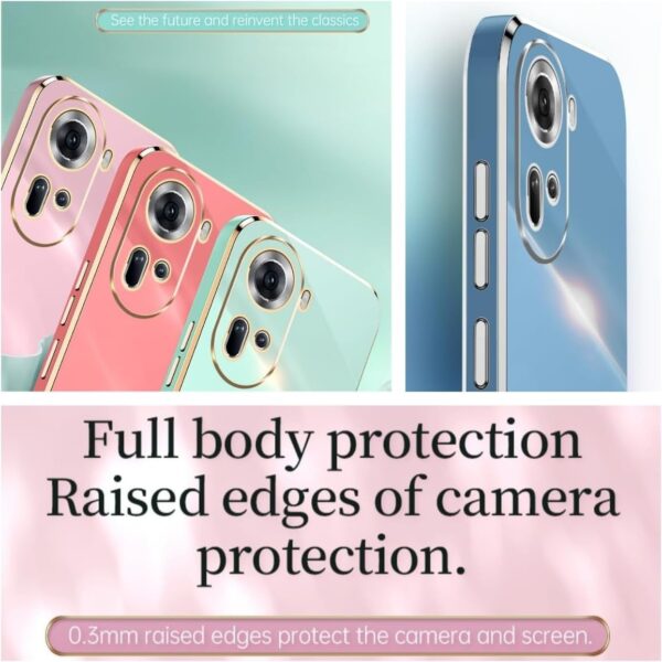 Oppo Reno 11 5G Gold Plated Drop Proof Soft Slim TPU Silicone Protective Case - Image 7