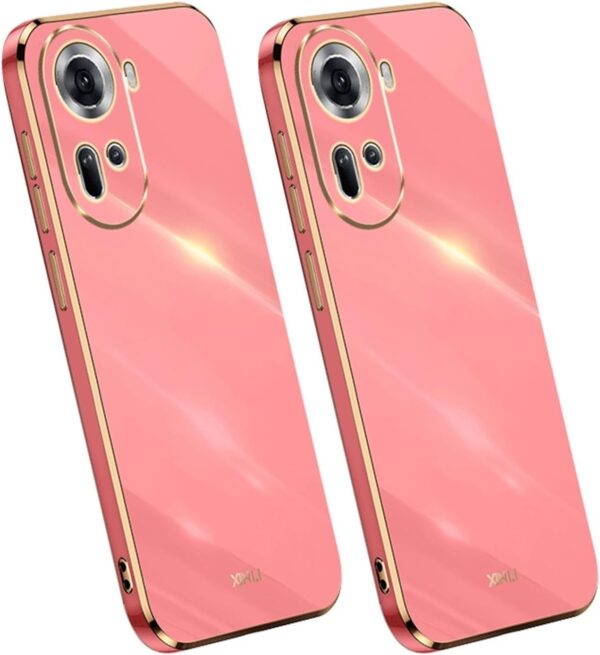 Oppo Reno 11 5G Gold Plated Drop Proof Soft Slim TPU Silicone Protective Case - Image 37