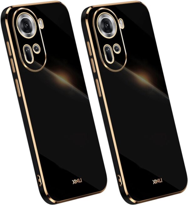 Oppo Reno 11 5G Gold Plated Drop Proof Soft Slim TPU Silicone Protective Case - Image 39