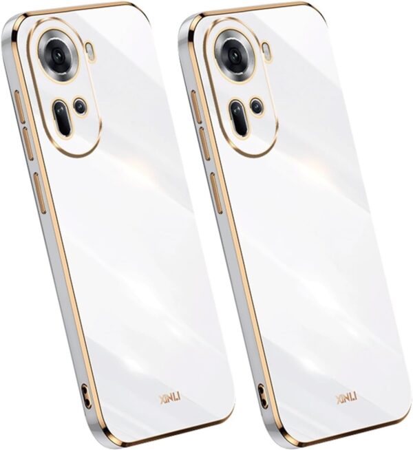 Oppo Reno 11 5G Gold Plated Drop Proof Soft Slim TPU Silicone Protective Case - Image 40