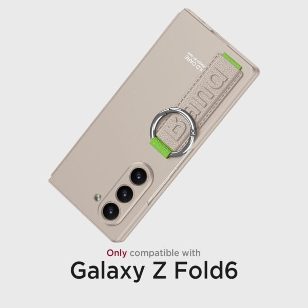 Samsung Galaxy Fold 5/6 Case with Wristrap, Supports Wireless Charging Camera Screen Protector Full Body Shockproof Case - Image 3