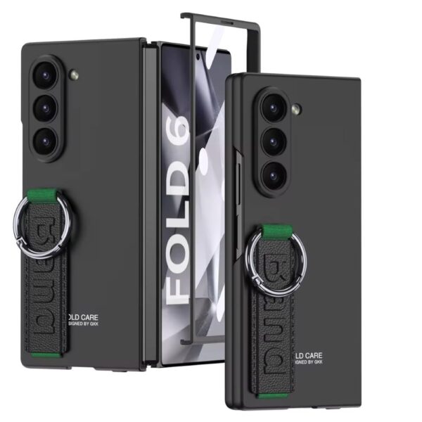 Samsung Galaxy Fold 5/6 Case with Wristrap, Supports Wireless Charging Camera Screen Protector Full Body Shockproof Case - Image 5