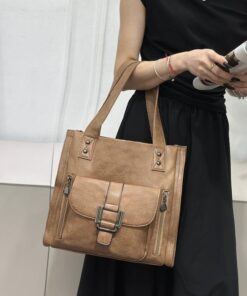 Modern Design Classic Retro Casual Large Capacity Rose Mandy Top Grain Leather Handbag