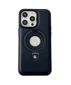 Alternative view of Magnetic Ring Holder Bracket, PU Leather TPU Bumper Shockproof Non-Slip Case with MagSafe Wireless Charging for iPhone Series