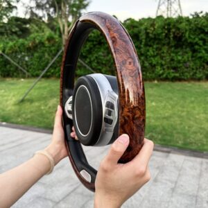 Luxury Premium New Advanced Non-slip sense simple peach wood grain car steering wheel cover