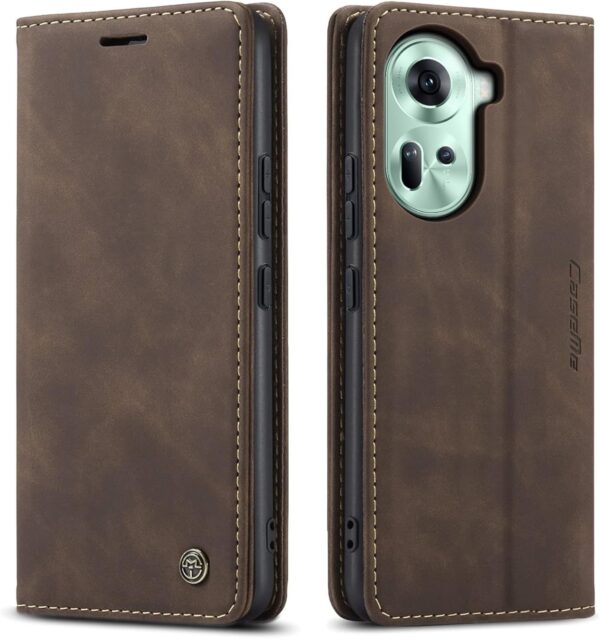Oppo Reno 11 Pro 5G Series CASEME Premium Quality Leather Flip Cover - Image 18