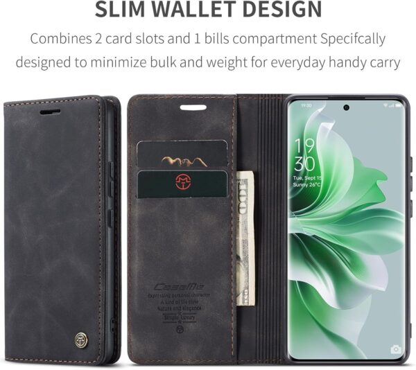 Oppo Reno 11 Pro 5G Series CASEME Premium Quality Leather Flip Cover - Image 11