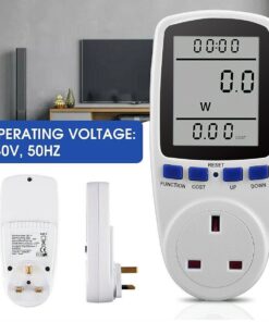 Digital Electricity Meter Power Meter Meter, Electrical Outlet Analyzer, Electricity Usage Monitor, Power Meter with Plug Socket to Measure Voltage Power Ammeter Current