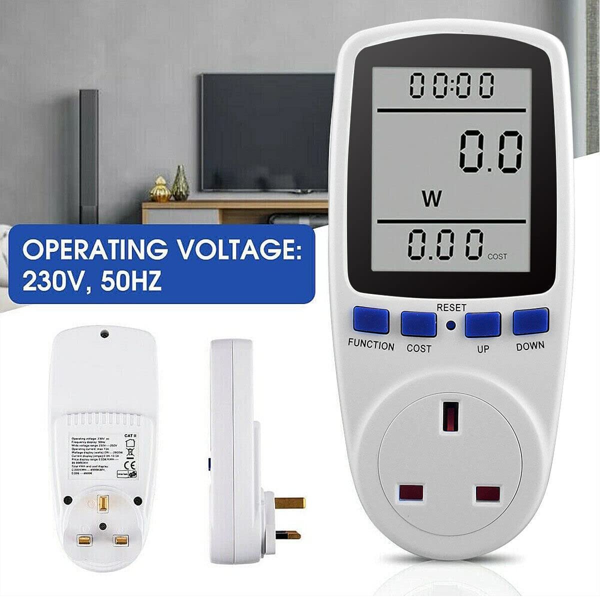 Digital Electricity Meter Power Meter Meter, Electrical Outlet Analyzer, Electricity Usage Monitor, Power Meter with Plug Socket to Measure Voltage Power Ammeter Current - Image 10