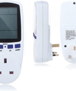 Alternative view of Digital Electricity Meter Power Meter Meter, Electrical Outlet Analyzer, Electricity Usage Monitor, Power Meter with Plug Socket to Measure Voltage Power Ammeter Current