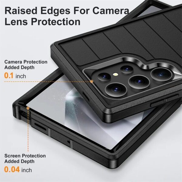 Heavy-Duty Rugged Armor Shockproof Phone Case for Samsung Galaxy S23 Ultra/S24 Ultra Series - Image 3