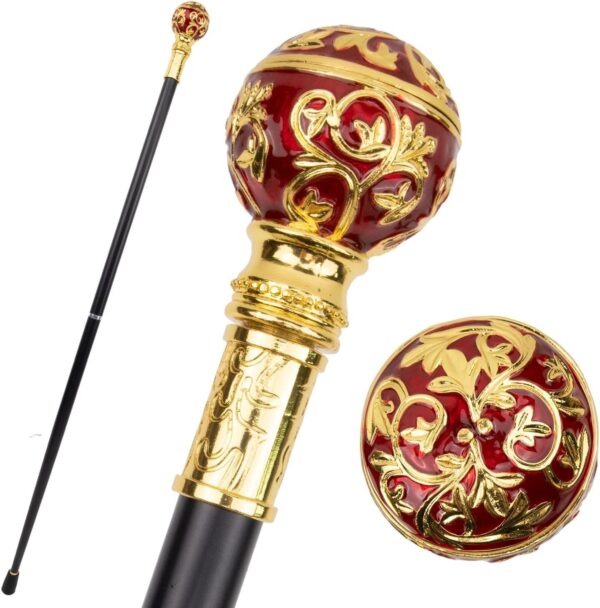 Golden Vintage Party Fashionable Walking Cane Halloween Crosier Ball