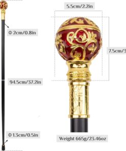 Alternative view of Golden Vintage Party Fashionable Walking Cane Halloween Crosier Ball