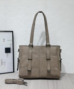 arge Capacity Quality Classic Quilted Business Style Cross Shoulder PU Leather Tote Bag