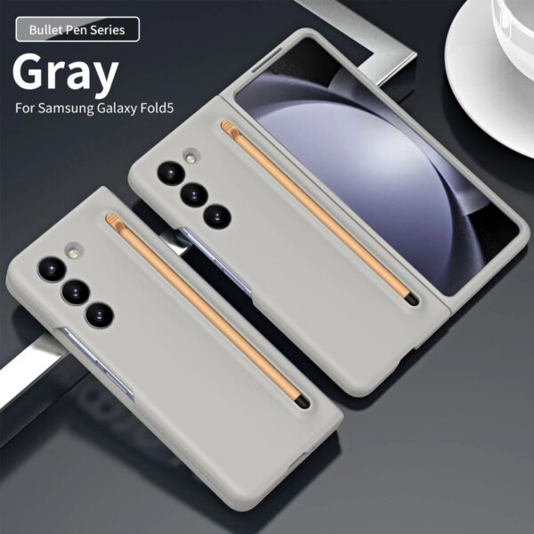 Luxury Premium Silicone Slim Pen Slot Ultra Thin PC Protective Case Cover For Samsung Galaxy Z Fold 5 5G/ Fold 6 5G - Image 16