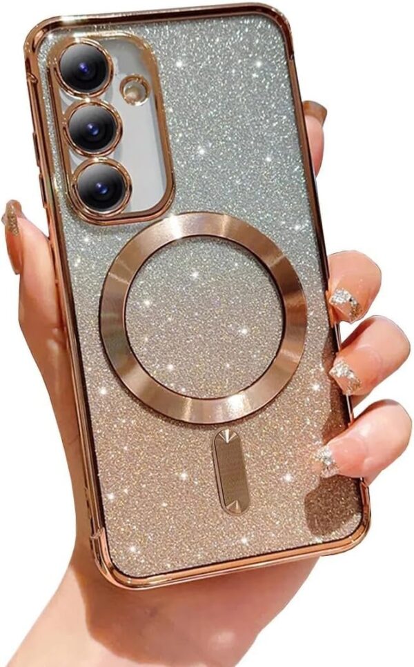 Luxury Premium Eletroplated Glitter Case Cover and 3D Glass Protector for Samsung Galaxy A Series - Image 29