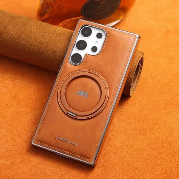 Fun Casery Magnetic Kickstand Shockproof Leather Case for SAMSUNG GALAXY S25/S24 ULTRA SERIES - Image 4