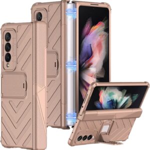 Samsung Galaxy Z Fold 1 Case with Stand Adjustable Stand, Magnetic Hinge Cover, Upgrade Drop Shock Resistant Folding Case
