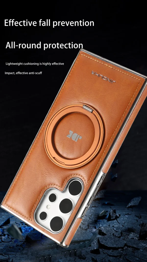 Fun Casery Magnetic Kickstand Shockproof Leather Case for SAMSUNG GALAXY S25/S24 ULTRA SERIES - Image 15
