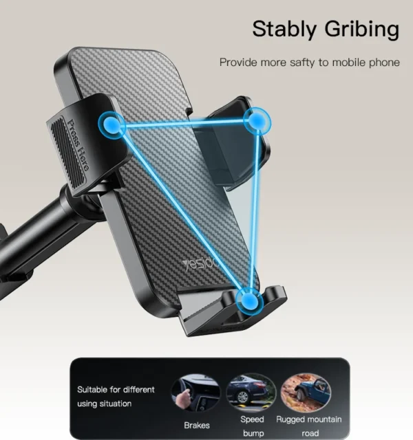 Yesido 360 FlexGrip Auto Swivel Car Phone Holder - Image 16