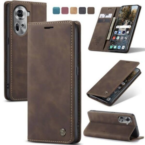 Oppo Reno 11/ Reno 11F/ Reno 11 Pro 5G Series CASEME Premium Quality Leather Flip Cover