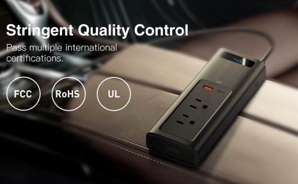 Baseus Power Inverter DC 12V to AC 220V 150W Dual Port Fast Charging Car Power Station - Image 13