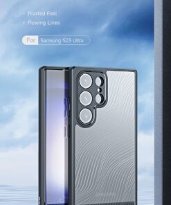 Alternative view of DUX DUCIS Aimo Series Shockproof PC TPU Flowing Line Matte Anti-fingerprint Case Cover For Samsung Galaxy S23 Ultra