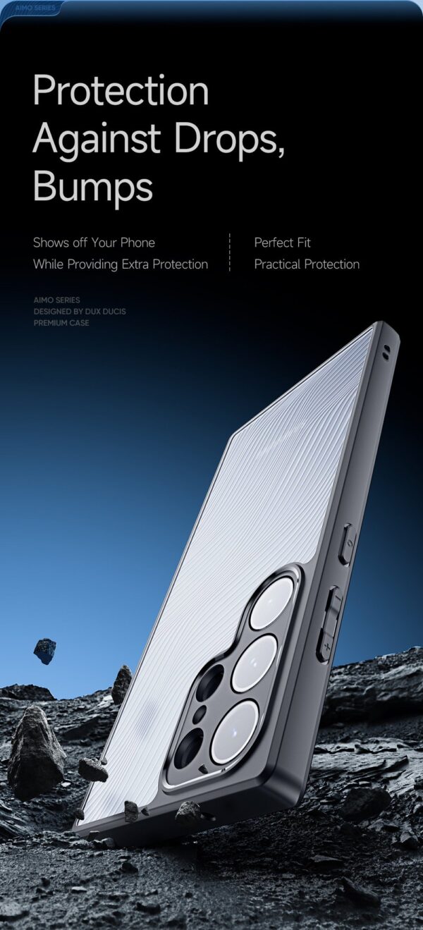 DUX DUCIS Aimo Series Shockproof PC TPU Flowing Line Matte Anti-fingerprint Case Cover For Samsung Galaxy S23 Ultra - Image 12