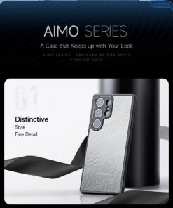 DUX DUCIS Aimo Series Shockproof PC TPU Flowing Line Matte Anti-fingerprint Case Cover For Samsung Galaxy S23 Ultra