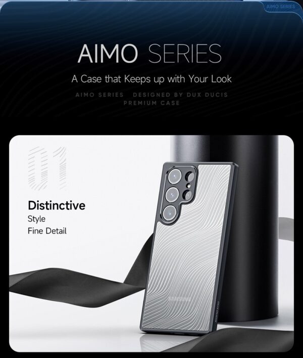 DUX DUCIS Aimo Series Shockproof PC TPU Flowing Line Matte Anti-fingerprint Case Cover For Samsung Galaxy S23 Ultra