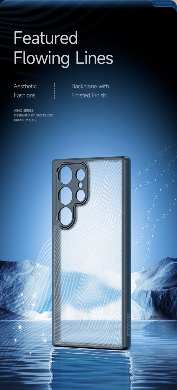 DUX DUCIS Aimo Series Shockproof PC TPU Flowing Line Matte Anti-fingerprint Case Cover For Samsung Galaxy S23 Ultra - Image 7
