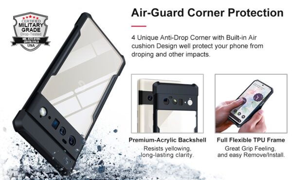 Xunnd Military Shockproof Transparent Bumper Back Case Cover For Pixel 8/Pixel 8 Pro - Image 8