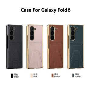 Luxury Premium Lychee Pattern Card Slot Leather Case Cover For Samsung Galaxy Z Fold 5/Z Fold 6
