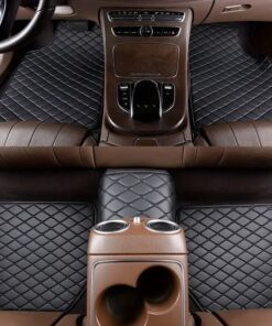 Alternative view of Luxury Premium Universal PU Leather Waterproof Floor Mat Set Auto Foot Pad Protector Carpet Front and Rear Mats