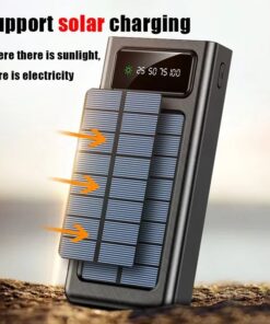 Luxury Premium 20000mAh Solar Power Bank Ultra Capacity USB 4 in1 Super Fast Charging USB TypeC LED Light Outdoor Power Bank