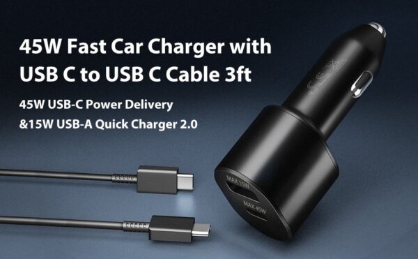 Offical Original Samsung Galaxy (45W+15W) Super Fast Dual Car Charger - Image 27