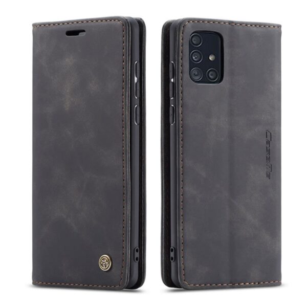 Luxury Premium Caseme Leather Wallet Case Cover and 3D GlassProtector For Samsung Galaxy A51/A71 - Image 2