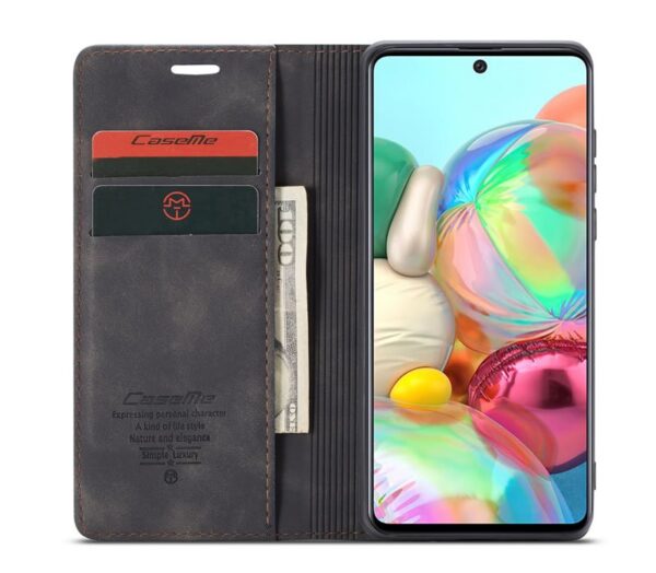 Luxury Premium Caseme Leather Wallet Case Cover and 3D GlassProtector For Samsung Galaxy A51/A71 - Image 3