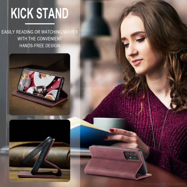 Luxury Premium Caseme Slim Folio PU Leather Wallet Case Cover For Samsung Galaxy A53/A72/A73 - Image 2