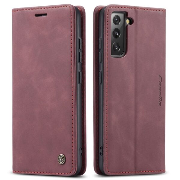Luxury Premium Soft Slim Folio Flip PU Leather Wallet Case Cover For Samsung Galaxy S22 Series - Image 8