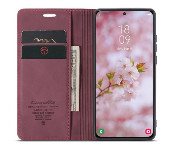 Luxury Premium Soft Slim Folio Flip PU Leather Wallet Case Cover For Samsung Galaxy S22 Series - Image 7