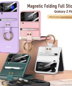 GKK Original Phone Case with Capacitance Pen Cover for SAMSUNG GALAXY FLIP 3/4 5G SERIES